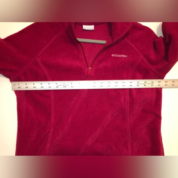 COLUMBIA QUATER ZIP Pink Large - Picture 4 of 6